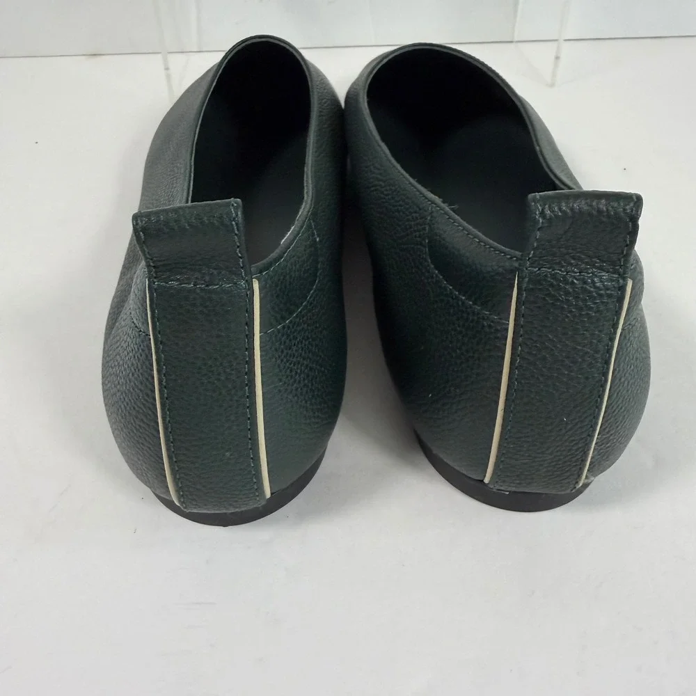Everlane Day Glove Flats Size 11 Dark Green Leather Ballet Flats Minimalist